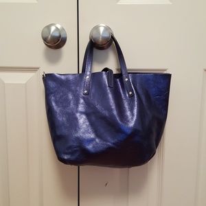 Tiffany & Co. Suede Metallic Reversible Tote